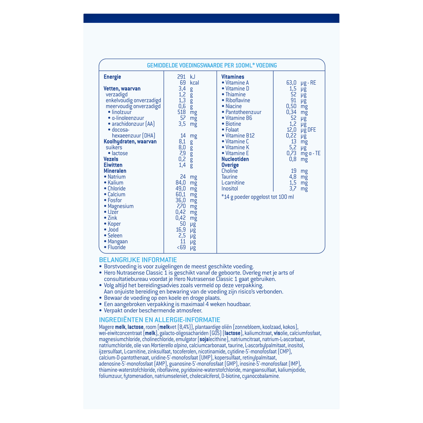 Nutrilon 1 Content Zuigelingenvoeding 0-6mnd Per Doos 800 g Nutrilon 1 Content Zuigelingenvoeding 0-6mnd Per Doos 800 g